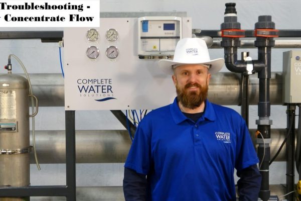 ro troubleshooting, low concentrate flow, low wastewater flow